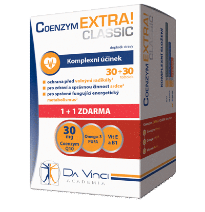 Coenzym EXTRA! Classic 30mg 30+30 tob. zadarmo