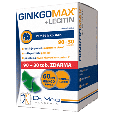 GinkgoMax+Lecitin – Da Vinci 90+30 tob. zdarma