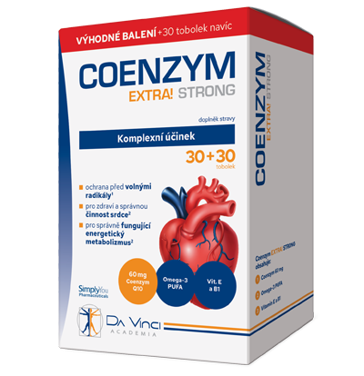 Coenzym EXTRA Strong 60mg 30+30 tob. zdarma